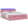 vidaXL Ottoman-Bett mit Matratzen & LEDs Rosa 160x200 cm Samt
