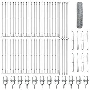 vidaXL Zaunpfosten Silber