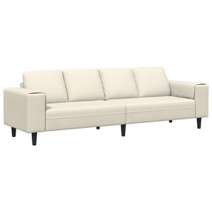 vidaXL Wohnzimmer Couch Creme 250 x 77 x 76 cm