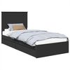 vidaXL Aufbewahrungsbett Schwarz 75 x 190 cm Holzwerkstoff