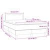 vidaXL Boxspringbett mit Matratze Hellgrau 120x190 cm Stoff