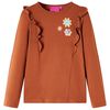 vidaXL Kinder-Langarmshirt Cognac 128