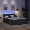 vidaXL Bett mit Stauraum und LED mit LED Dunkelgrau 140 x 200 cm Samt