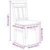 vidaXL Esszimmerstuhl 2 pcs Hellbraun und hell Massives Gummiholz