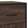 vidaXL Sideboard Braun Eichen-Optik 35,5x35x76 cm Holzwerkstoff Metall