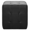 vidaXL Pouf 2 Stk. Schwarz 30x30x30 cm Kunstleder