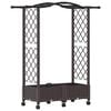 vidaXL Hochbeet mit Rankgitter und Dach Braun 124 x 40 x 129 cm PP