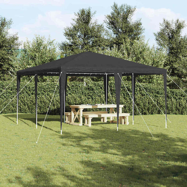 vidaXL Party-Zelt Anthrazit 400 x 400 x 266 cm Polyethylen und Stahl