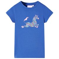 Kinder-T-Shirt Kobaltblau 116