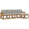 vidaXL Outdoor-Sofagarnitur 5 stk. Nat&uuml;rlich und Hellgrau Polyester