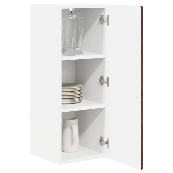 vidaXL K&uuml;chenschrank mit T&uuml;r 2 pcs Braun Eichen-Optik 30 x 31 x 80 cm