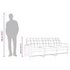 vidaXL 3-Sitzer-Sofa Creme 210 cm Stoff