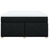 vidaXL Boxspringbett mit Matratze Schwarz 140x200 cm Stoff