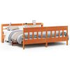 vidaXL Massivholzbett ohne Matratze Wachsbraun 200x200 Kiefernholz