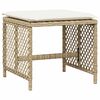 vidaXL 17-tlg. Garten-Essgruppe mit Kissen Beige Poly Rattan