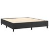vidaXL Boxspringbettgestell Schwarz 180x200 cm Kunstleder