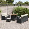 vidaXL Garten-Sofa-Set 8 pcs Schwarz Poly-Rattan