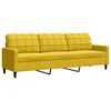 vidaXL 3-Sitzer-Sofa Gelb 210 cm Samt