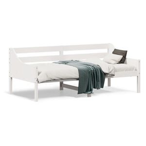 vidaXL Tagesbett ohne Matratze Wei&szlig; 90x190 cm Massivholz Kiefer
