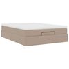 vidaXL Ottoman-Bett mit Matratze Cappuccino-Braun 140x190cm Kunstleder