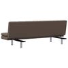 vidaXL Schlafsofa mit 2 Kissen Kunstleder Ausziehbar Braun