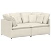 vidaXL Modulares Sofa mit Kissen Samt Cream
