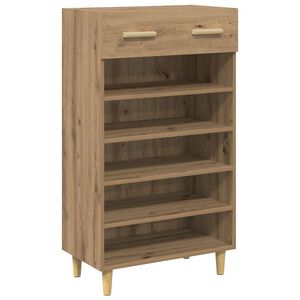 vidaXL Schuhschrank 60 x 35 x 105 cm Holzwerkstoff Kunsthandwerk Eiche