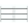 vidaXL Fenstergitter Verstellbar mit 3 Querst&auml;ben 500-650 mm
