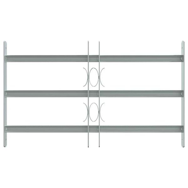 vidaXL Fenstergitter Verstellbar mit 3 Querst&auml;ben 500-650 mm