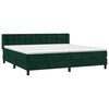 vidaXL Boxspringbett mit Matratze Dunkelgr&uuml;n 200x200 cm Samt