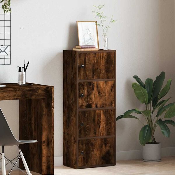 vidaXL Bücherregal Räuchereiche 40x24x102 cm Holzwerkstoff