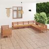vidaXL 9-tlg. Garten-Lounge-Set Massivholz Kiefer Honigbraun