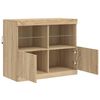 vidaXL Sideboard mit LED-Leuchten Sonoma-Eiche 81x37x67 cm