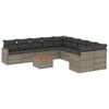 vidaXL Patio Sofa Set 10-Sitzer Grey