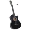 vidaXL Westerngitarre Cutaway mit 6 Saiten Schwarz 38"