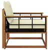 vidaXL Outdoor-Sofagarnitur Massives Akazienholz und Textilene Natur