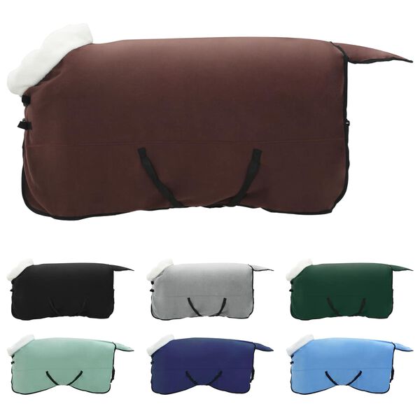 vidaXL Pferdedecke Volles Dunkelbraun 155 cm Polarfleece