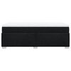 vidaXL Boxspringbett mit Matratze Schwarz 90x200 cm Stoff