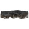 vidaXL Gartensofa-set 11 stk. Grau und Dunkelgrau Poly-Rattan