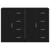 vidaXL Sideboard 2 pcs Schwarz Eichen-Optik 60 x 31 x 84 cm