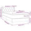 vidaXL Boxspringbett mit Matratze Dunkelblau 80x200 cm Samt