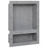 vidaXL Duschnische mit 2 F&auml;chern Mattgrau 41x51x10 cm