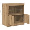 vidaXL LED-Sideboard Braun 60,5 x 37 x 67 cm Holzwerkstoff