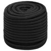 vidaXL Bootsseil Schwarz 16 mm 50 m Polypropylen