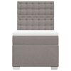 vidaXL Boxspringbett mit Matratze Taupe 80x200 cm Stoff