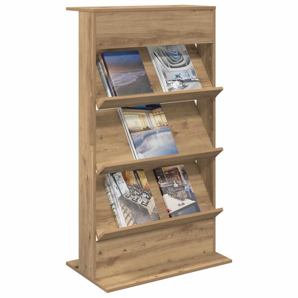vidaXL Magazinregal Artisan-Eiche 70 x 41 x 126 cm Holzwerkstoff