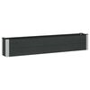 vidaXL Hochbeet Schwarz 200 x 30 x 36 cm alu.