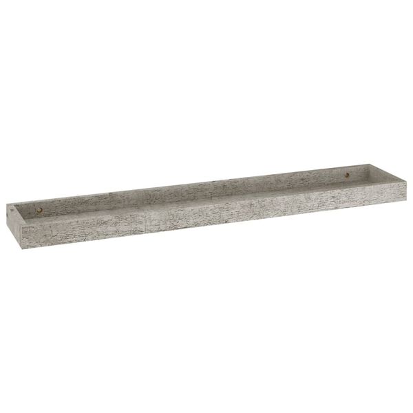 vidaXL Loggia Wandregale 4 Stk. Betongrau 80x15x4 cm MDF