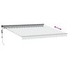 vidaXL Markise Einziehbar Anthrazit und Wei&szlig; 4x3 m Stoff und Aluminium