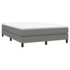 vidaXL Boxspringbettgestell Dunkelgrau 140x200 cm Stoff